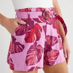 BNWT Sofia Jeans Women Linen Blend Paperbag Shorts
